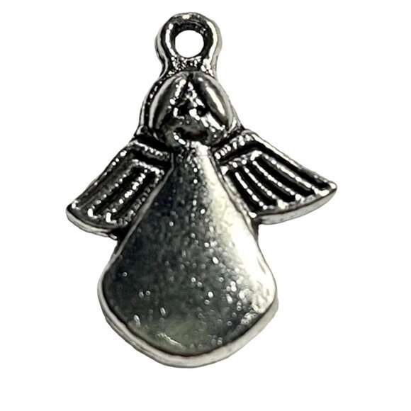 Angel Pendant Silver Tone Charm Bracelet Necklace B Jewelry Craft Dangle Spiritu - Picture 3 of 3